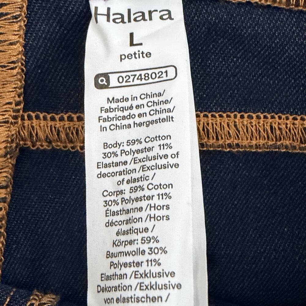 New Halara Womens Flex Denim Wide Leg Comfort Denim Jeans Stretch L Petite NWT - Picture 5 of 5
